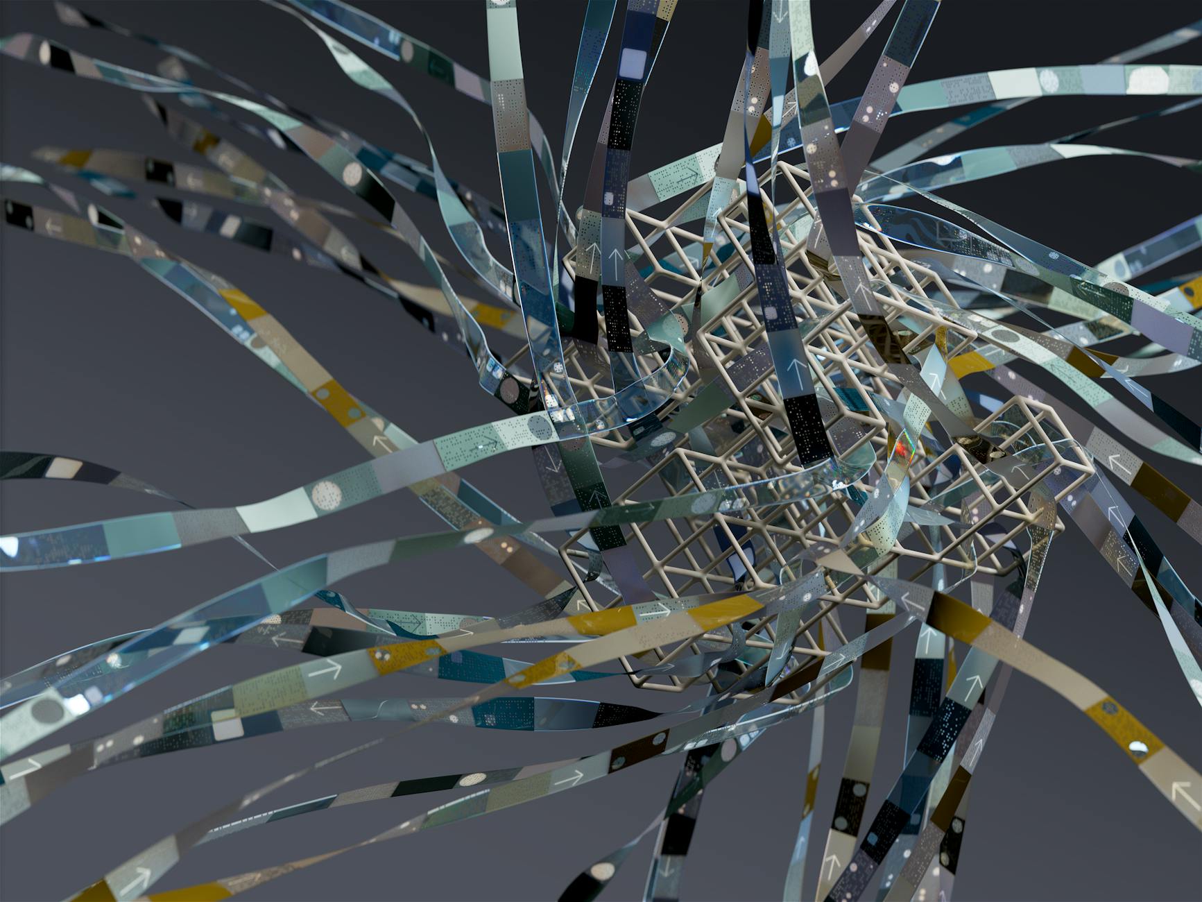 Colorful digital artwork showcasing futuristic designs generated by midjourney dall-e visuals 2026 technology.