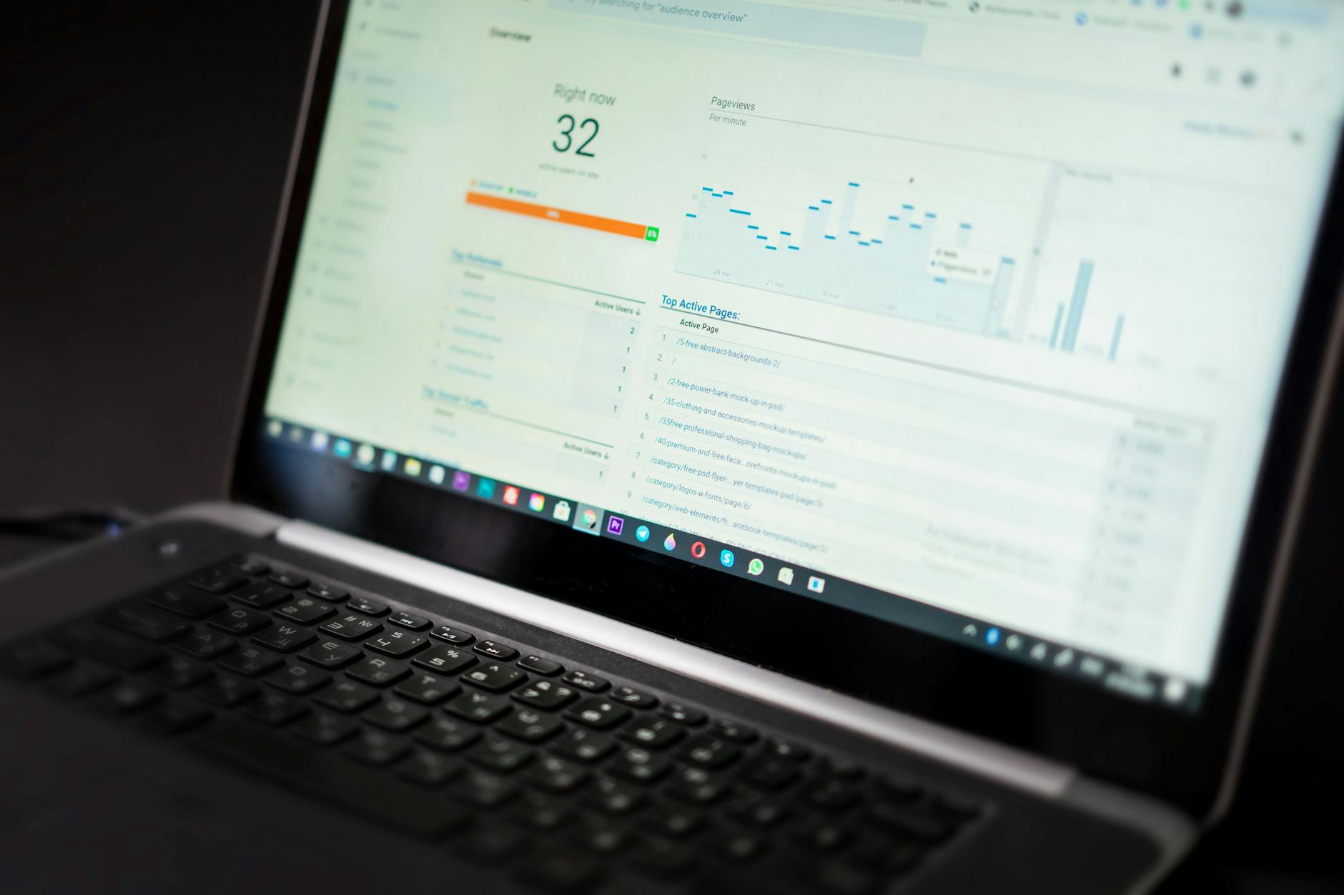 Modern laptop displaying AI algorithms with website analytics, illustrating "What is AI-Powered SEO? Comprehensive Guide